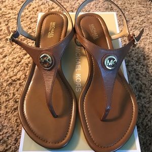 MK Sandals with a small wedge heel. (SOLD)